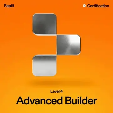 Replit Certified AI Developer Level 4 Advanced Builder badge